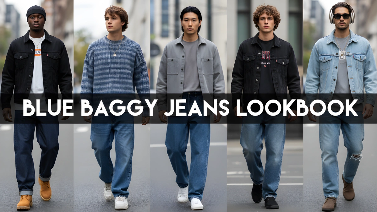 Blue Baggy Jeans Lookbook