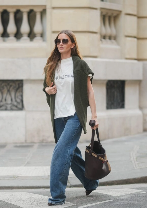 Oversized Tee with Baggy Jeans