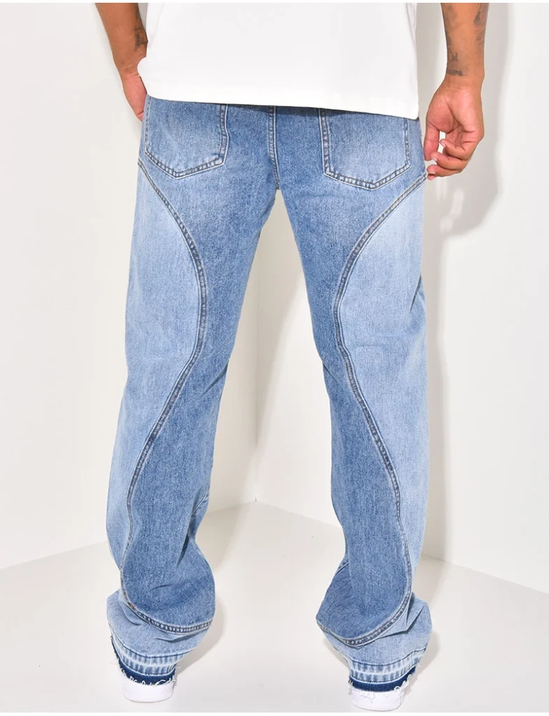 Two-Tone Baggy Denim