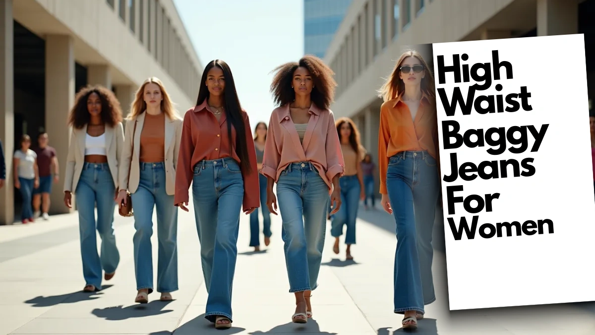 High-Waist Baggy Jeans For Women