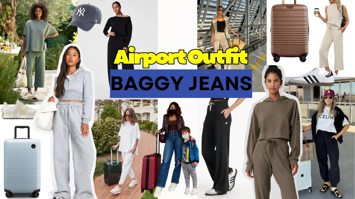 Baggy Jeans Airport Outfits