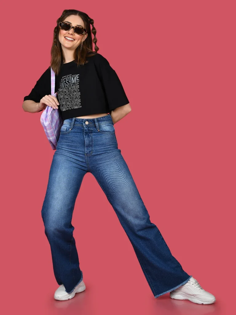 Black Oversized Tee with Black Baggy Jeans