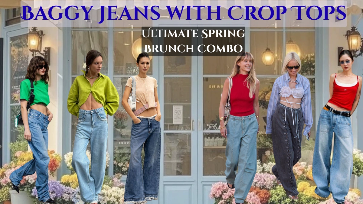 baggy jeans crop top outfit