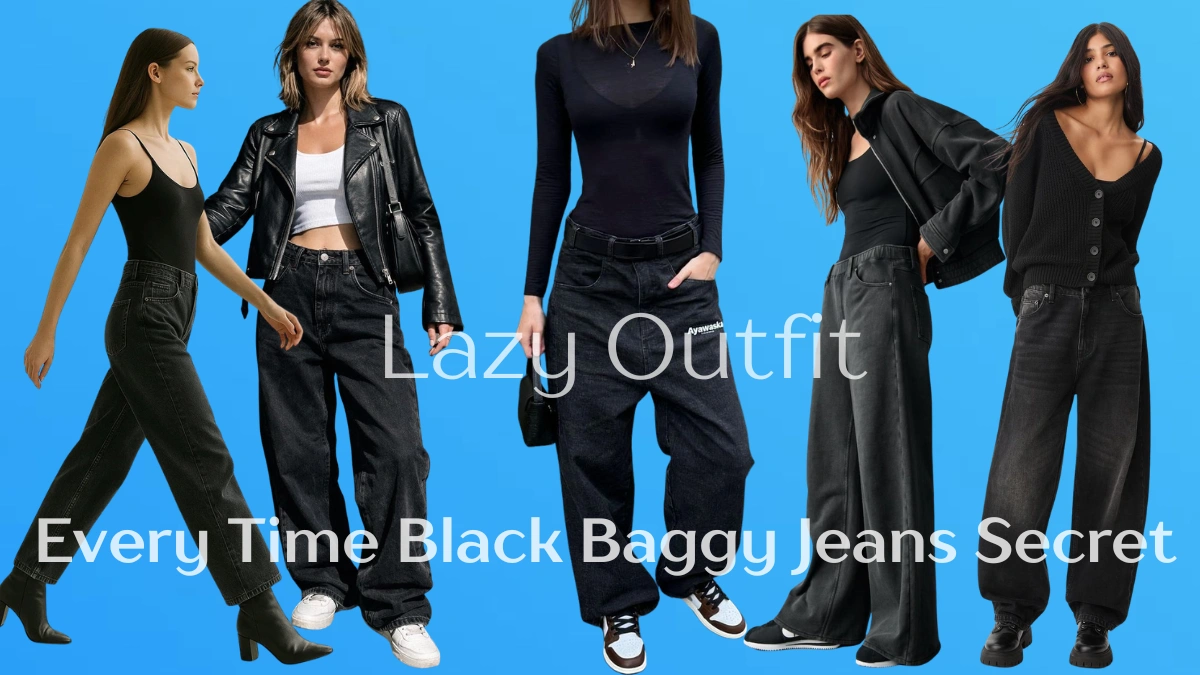 black baggy jeans outfit