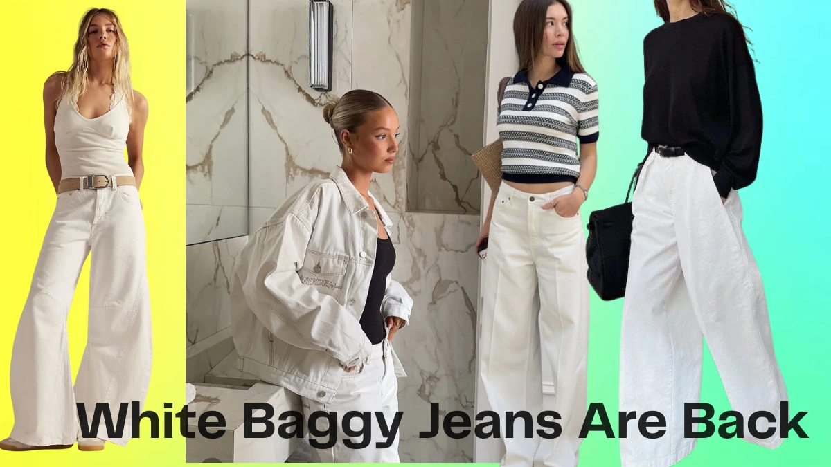 white baggy jeans outfit