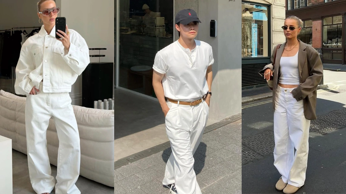 AGOLDE Baggy Jeans White