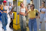 Baggy Jeans with Crop Top for Women