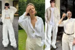 Korean Baggy Jeans White