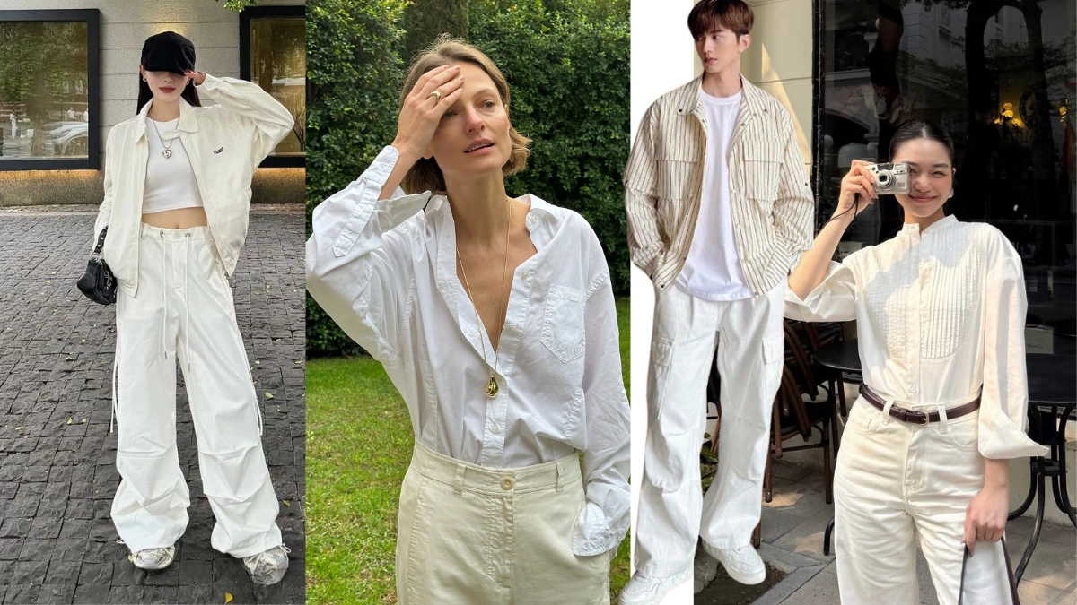 Korean Baggy Jeans White