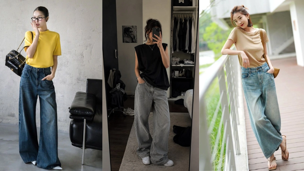 Korean baggy jeans outfit ideas