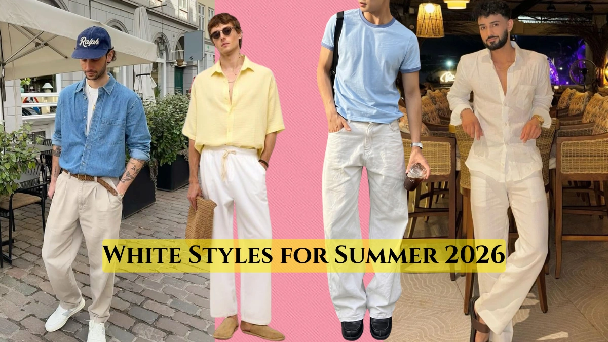 Men's White Baggy Jeans