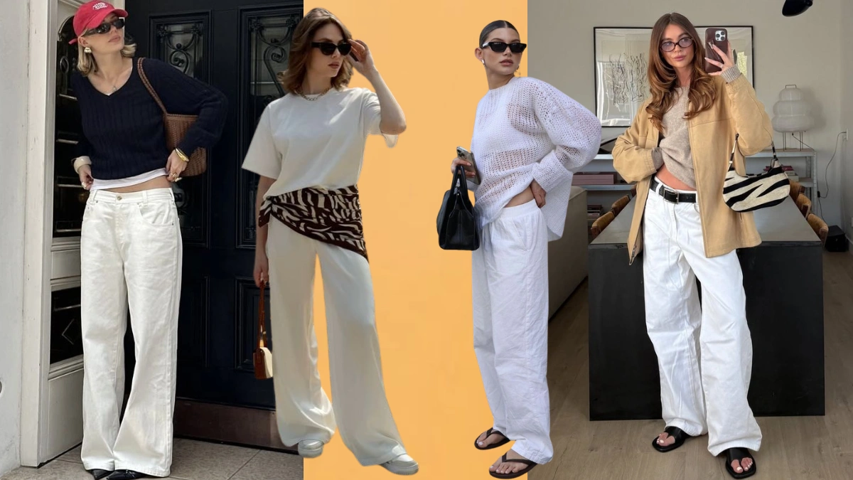 Oversized Baggy Jeans White