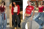 baggy jeans with crop top