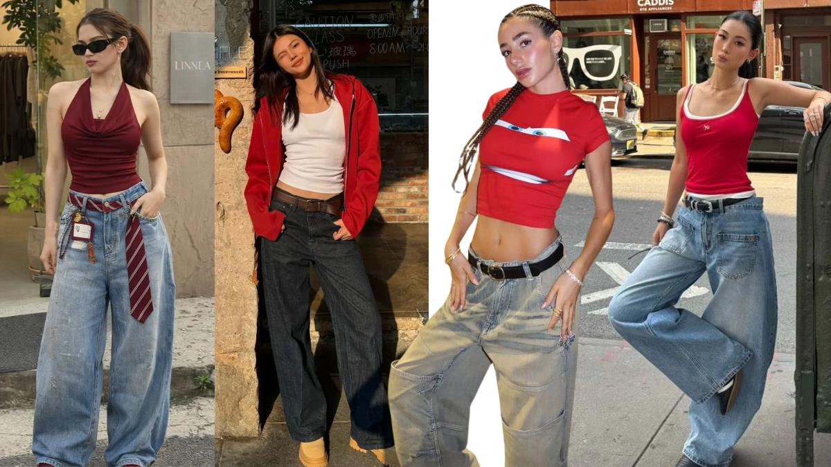 baggy jeans with crop top