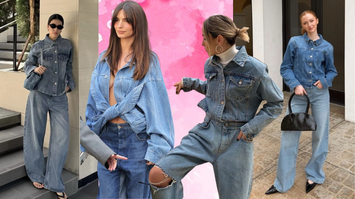 baggy jeans with denim jacket