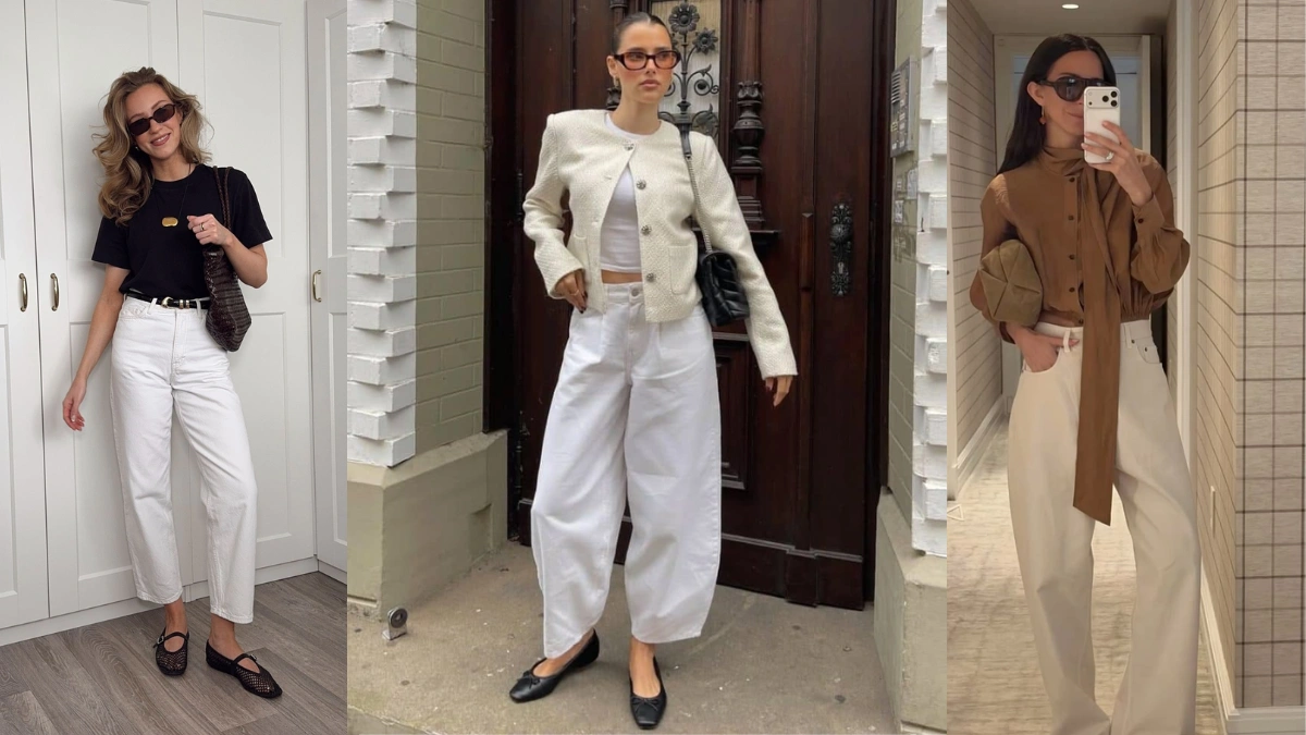 best white baggy jeans