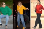 oversized t shirt and baggy jeans