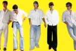 white shirt and baggy jeans for men