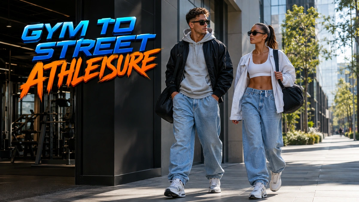 Baggy Jeans for Gym-to-Street Athleisure Look